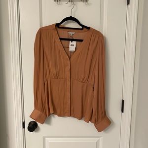 Naked Zebra Silk Button Up Blouse